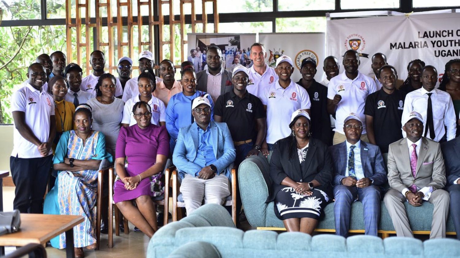 Malaria Youth Champions Uganda members and guests in a group photo at the MYCU launch in Kampala